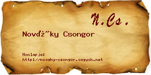 Nováky Csongor névjegykártya