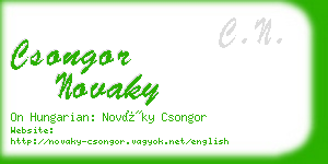 csongor novaky business card